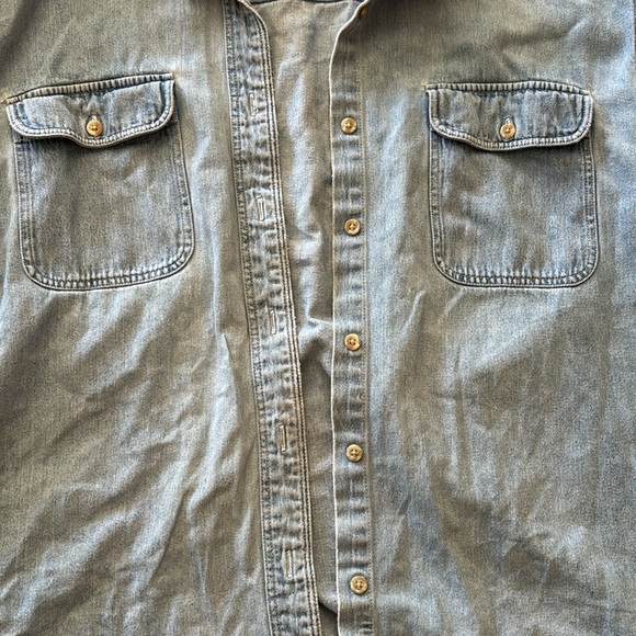 ☀️2/$15☀️ Attitude Cotton Lightwash Denim Button Up Jacket, Women’s, Oversized - Picture 4 of 4